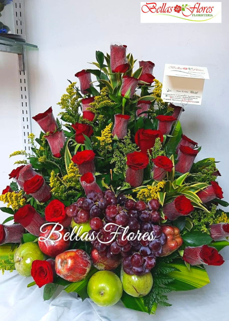 Frutero Rosas Rojas - Floristería Flores Bellas